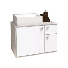 Vanitory Mueble Colgante Baño 60 Cms Madera Sin Bacha