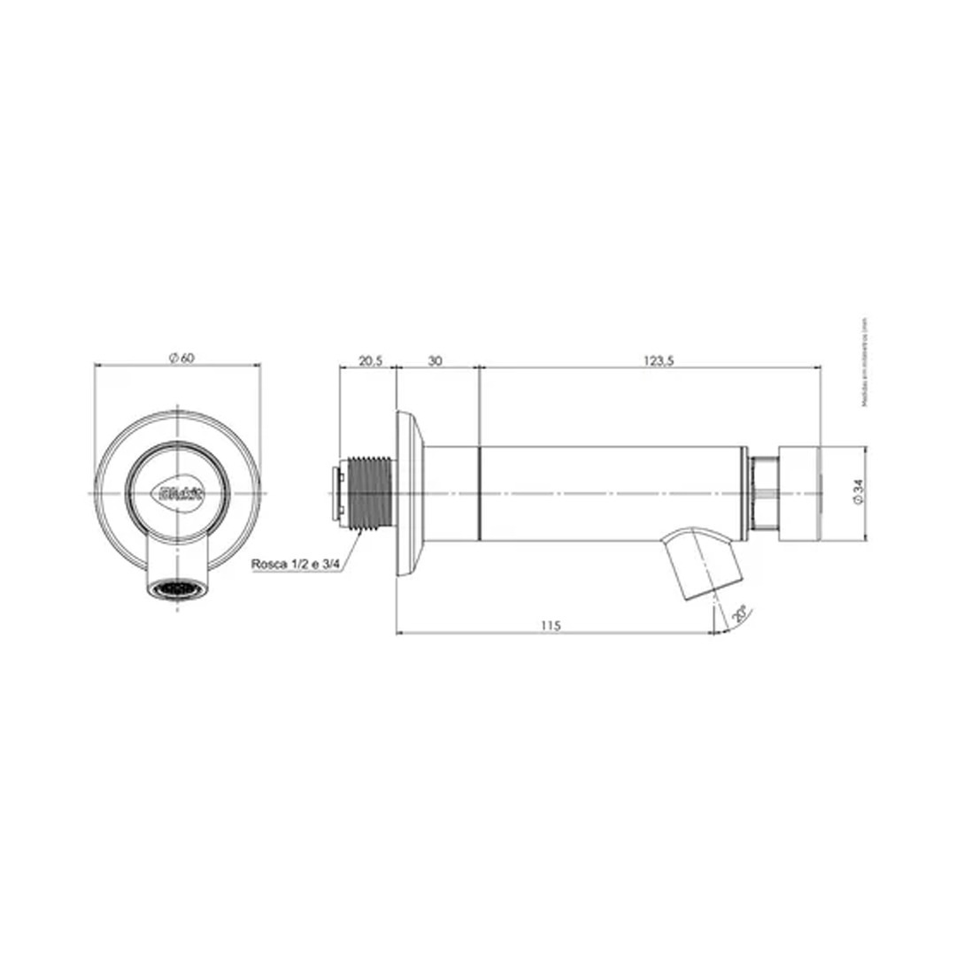 Griferia Pressmatic Temporizador Mesada Lavatorio Pvc Cromo - Imagen 2