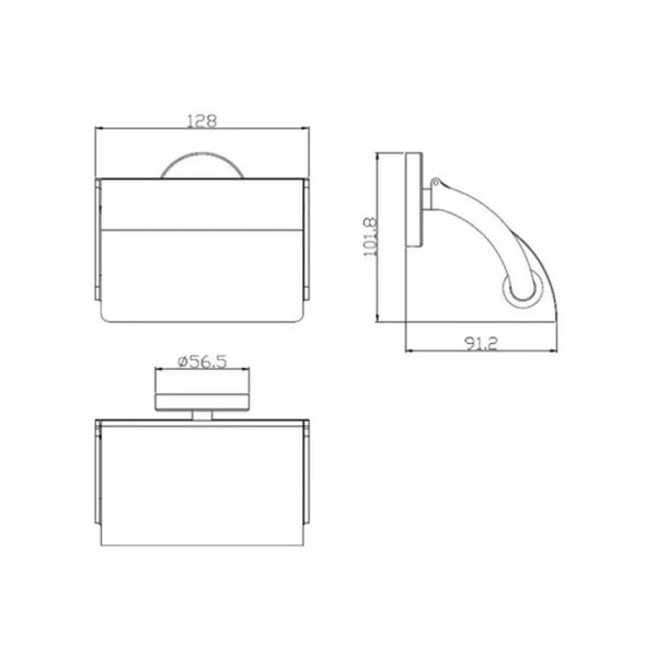 Kit Accesorios Baño Cromo Genebre Barral Percha Porta Rollo - Imagen 5