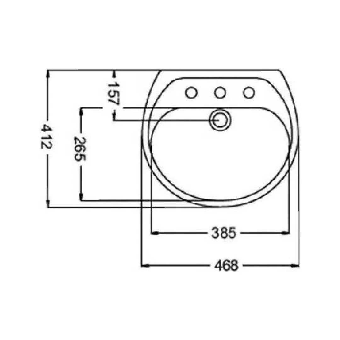 Bacha Lavatorio Ferrum Andina Lea3 Blanco Acabado Brillante - Imagen 3