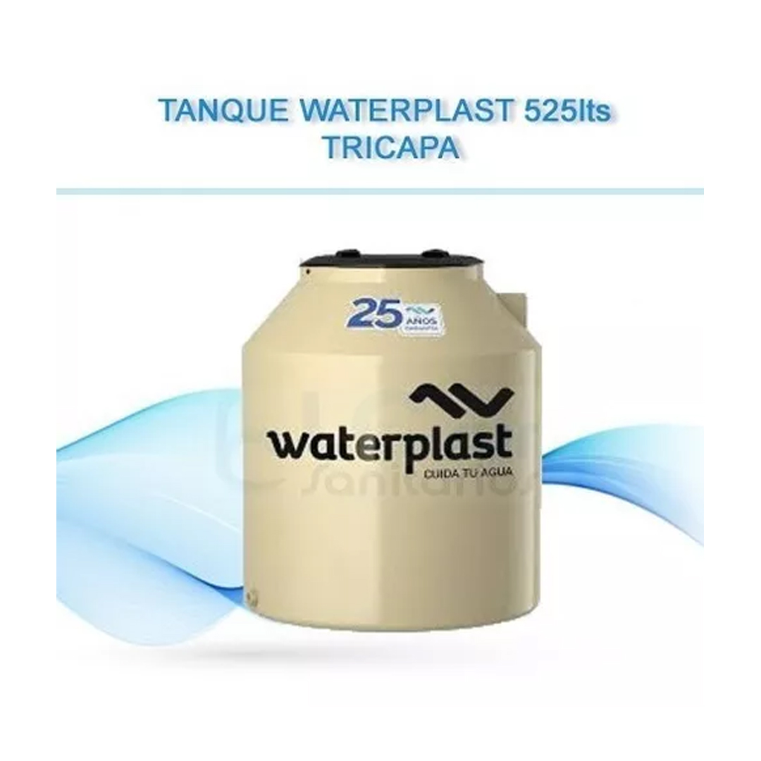 Tanque de agua Waterplast Clásico Clásico Tricapa vertical polietileno 525L de 105 cm x 88 cm - Imagen 2
