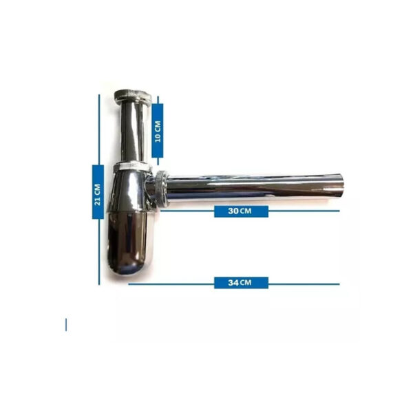 Sifon Botella Cromado Metalico Descarga Lavatorio Vanitory - Imagen 2
