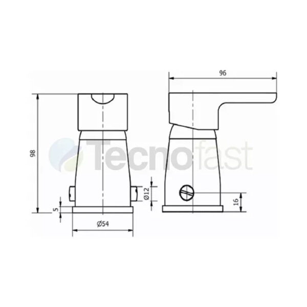 Griferia Bidet Monocomando Bide Baño Piazza Emblem Cromo - Imagen 3