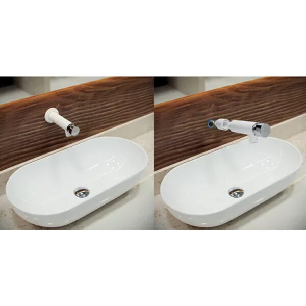 Griferia Pressmatic Temporizador Mesada Lavatorio Pvc Cromo - Imagen 3