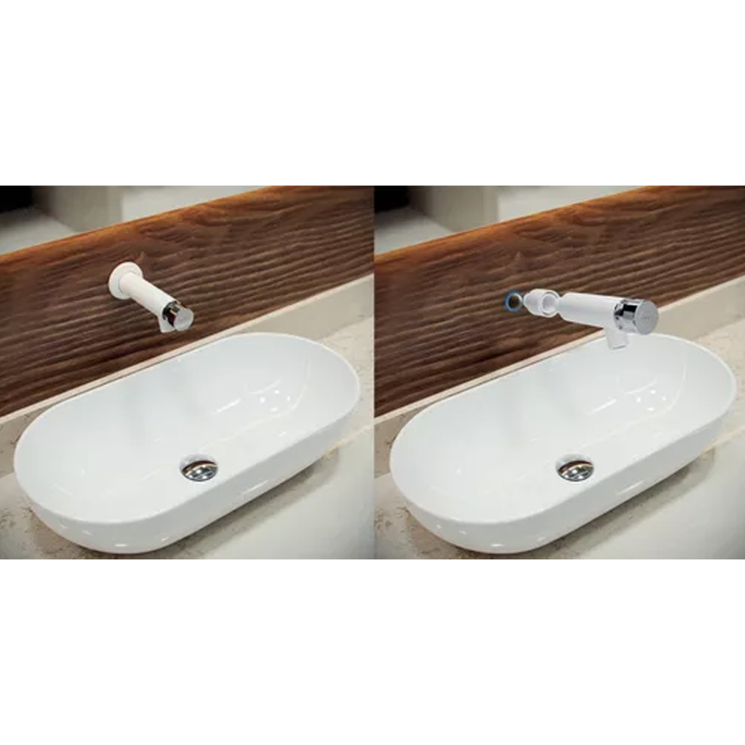 Griferia Pressmatic Temporizador Mesada Lavatorio Pvc Cromo - Imagen 3