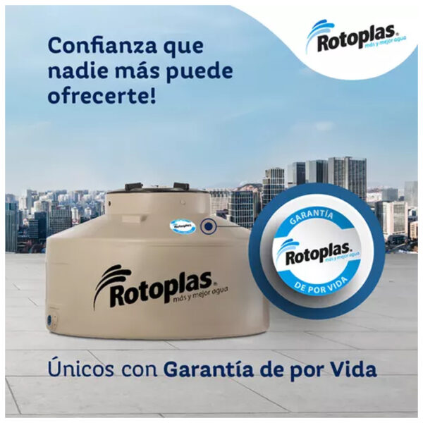 Tanque De Agua Rotoplas 1000L Slim Ultradelgado cuatricapa vertical polietileno - Imagen 6