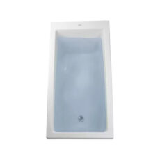 Bañera empotrada Ferrum Niza de 1700mm x 800mm x 400mm color blanca
