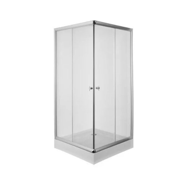 Cabina Box Ducha Cuadrada Vidrio 90x90 Piazza + Receptaculo