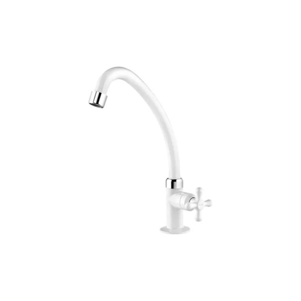 Griferia Canilla Mesada Un Agua Pico J Cierre Ceramico Pvc