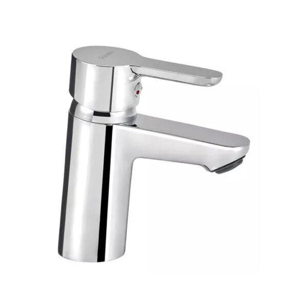 Grifería Lavatorio Baño Peirano Monocomando Bajo Adra 60-203 Acabado Brillante Color Plateado