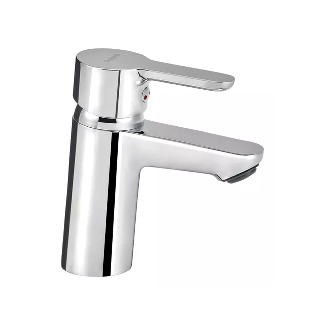 Grifería Lavatorio Baño Peirano Monocomando Bajo Adra 60-203 Acabado Brillante Color Plateado