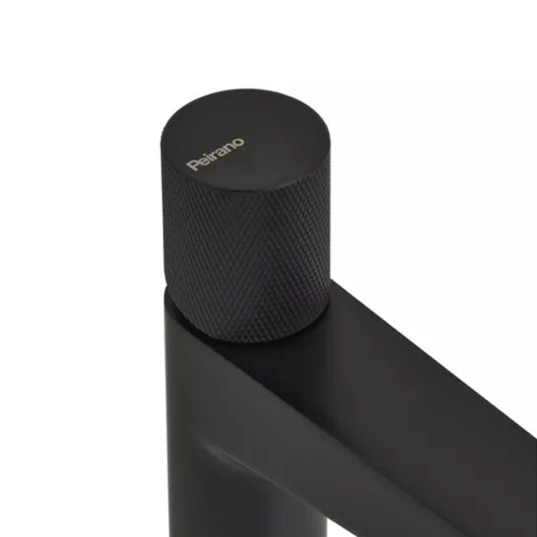 Grifería De Baño Peirano Fabric Black 61-200n Monocomando Acabado Mate Color Negro - Imagen 2