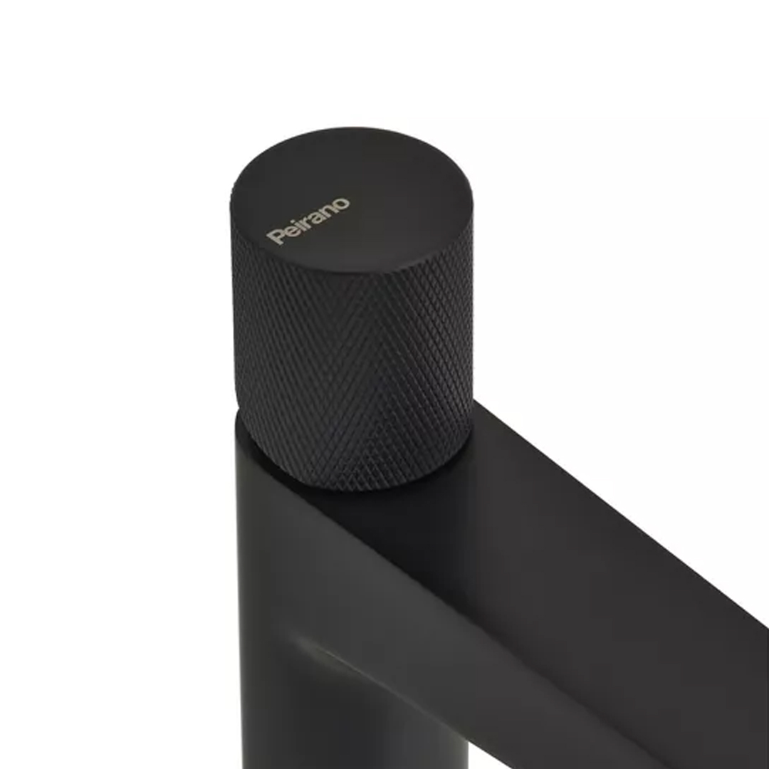 Grifería De Baño Peirano Fabric Black 61-200n Monocomando Acabado Mate Color Negro - Imagen 2