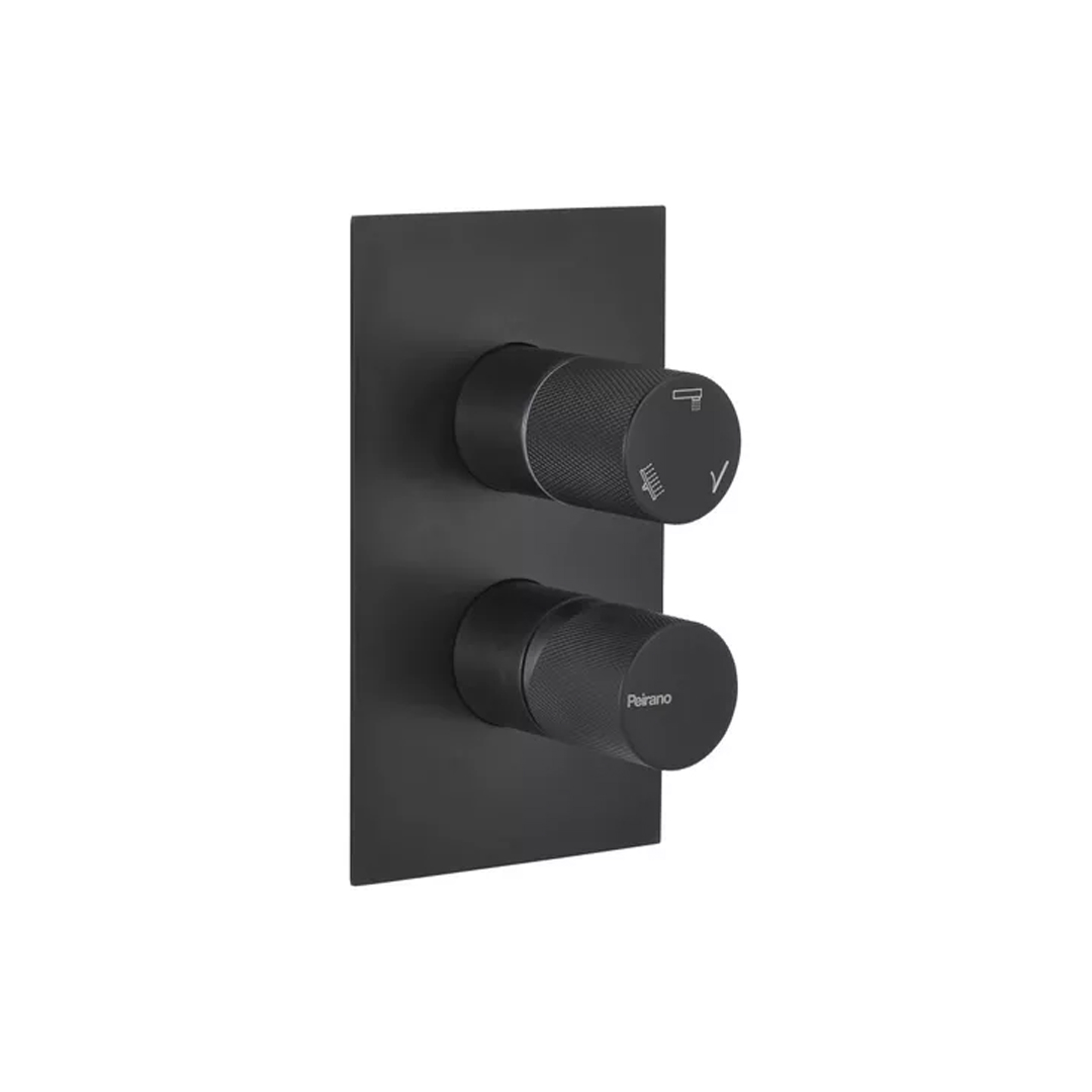 Griferia Ducha Peirano Monocomando Fabric Black 80-200n Acabado Mate Color Negro - Imagen 2