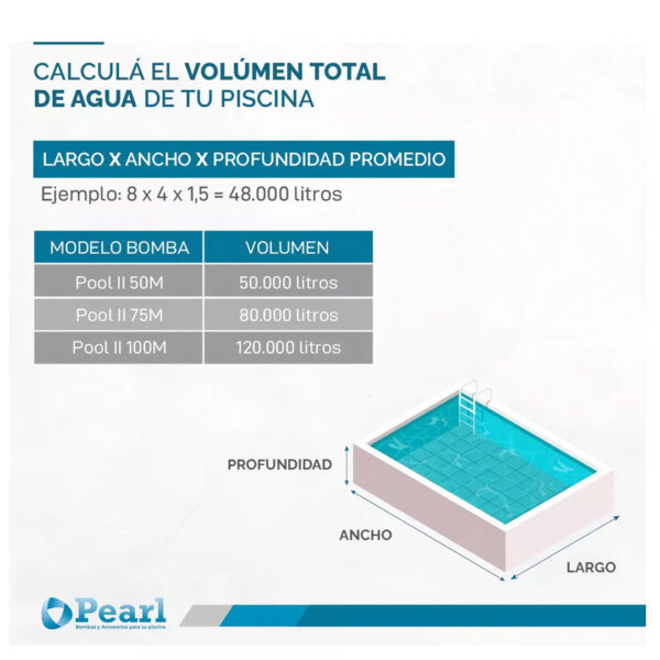 Bomba Pileta Autocebante Pearl Pool Ii 100 1 Hp - Imagen 3