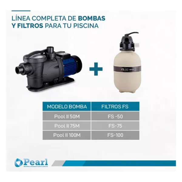 Bomba Pileta Autocebante Pearl Pool Ii 100 1 Hp - Imagen 2