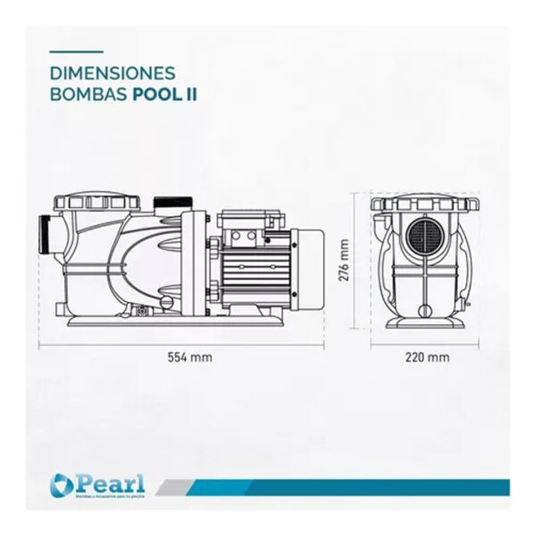 Bomba Pileta Autocebante Pearl Pool Ii 100 1 Hp - Imagen 7