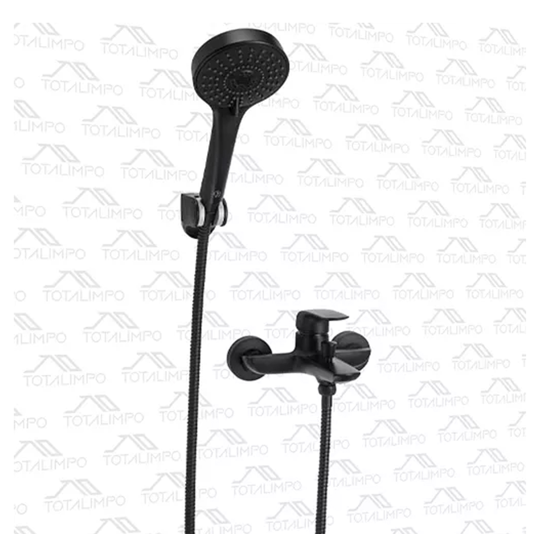 Griferia Fv Epuyen Ducha Baño Monocomando Exterior 310/l2 Acabado Mate Color Negro