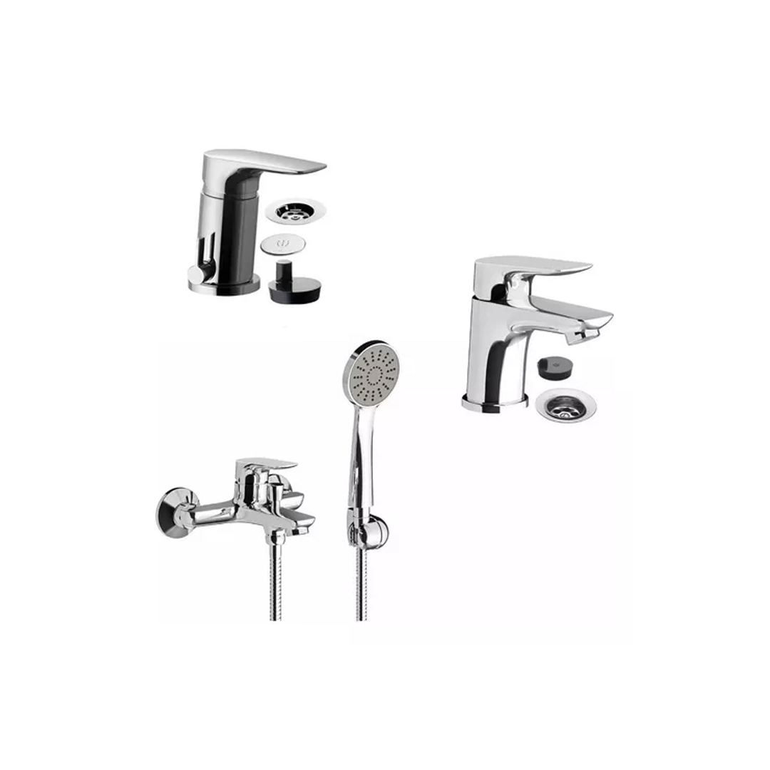 Juego Grifería Baño Completo Fv Jana M1 Ducha Exterior