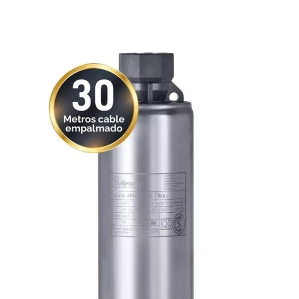 Bomba Sumergible Pozo Motorarg 4 Pack 100 4p 1hp 45 Metros - Imagen 2
