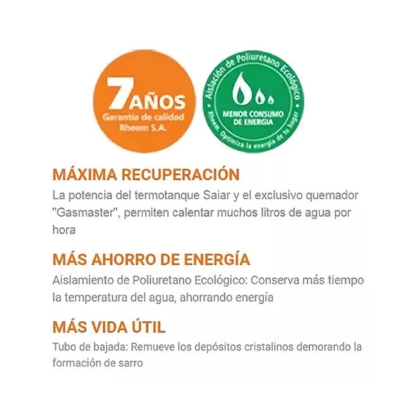 Termotanque multigas Saiar TERMOTANQUES A GAS TPG150MSA blanco 150L - Imagen 2