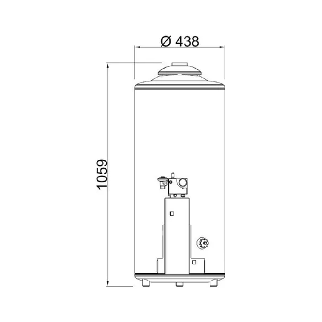 Termotanque Longvie Potenciado Dual 56 Litros Tp860ar-n Color Grafito - Imagen 2