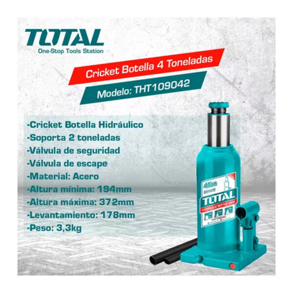 Cricket Botella 4 Toneladas Industrial Tota - Imagen 2