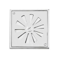 Reja De Piso Tapa Giratoria Bronce 15cm Cromo Delta