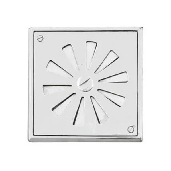 Reja De Piso Tapa Giratoria Bronce 15cm Cromo Delta