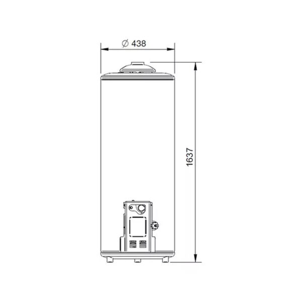 Termotanque A Gas Longvie 150 Litros T3150f Color Blanco - Imagen 4