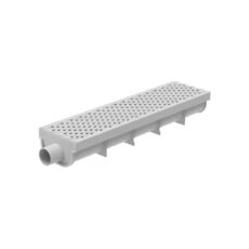 Rejilla Lineal Canaleta Piso Tigre Blanco Pvc Piscina