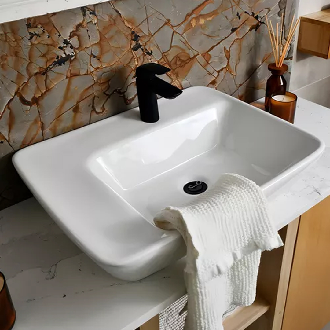 Bacha Ferrum Milos Cuadra 1 Agu Repisa Lk250 Color Blanco - Imagen 2