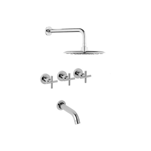 Juego Combo Griferías Piazza Novara Lavatorio Bidet Ducha - Imagen 2