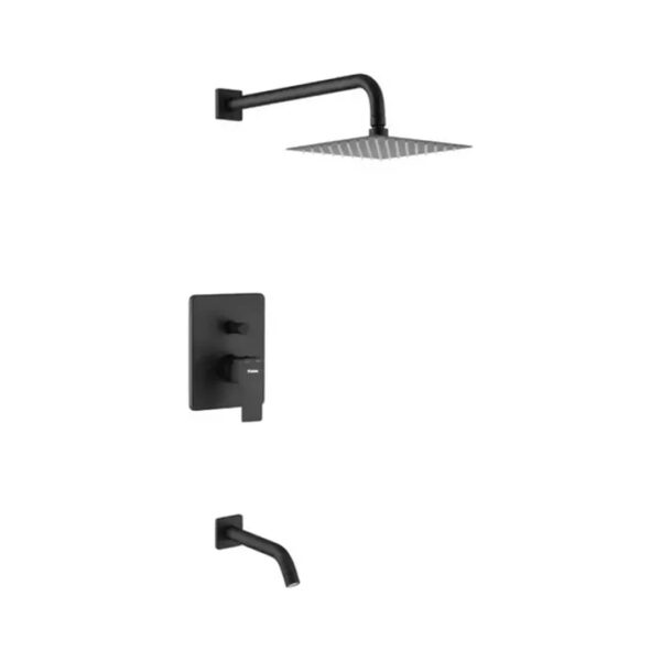 Grifería Piazza Black Arq Negro Lavatorio Alto Bidet Bañera - Imagen 2