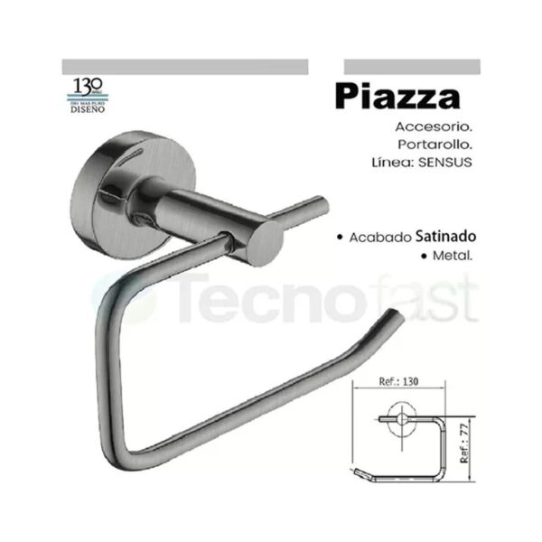 Kit Accesorios Baño Set Piazza 73228SS Sensus 4 Piezas Juego Acero - Imagen 3