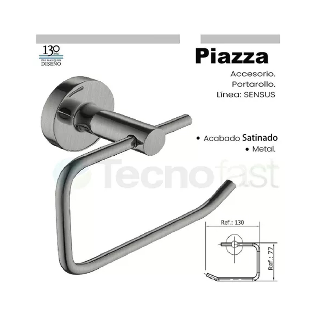 Kit Accesorios Baño Set Piazza 73228SS Sensus 4 Piezas Juego Acero - Imagen 3