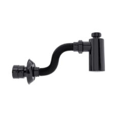 Sifón Descarga Lavatorio Baño Black Pvc Flexible Corrugado