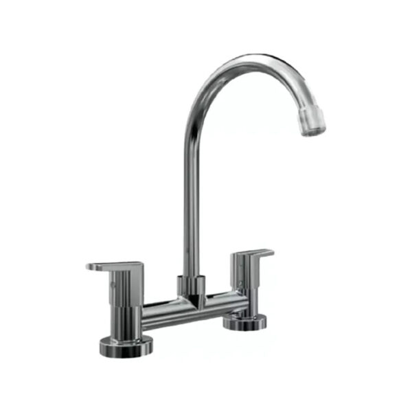 Grifería Cocina Hydros Viva Nova 104211 Mesada C/plateado