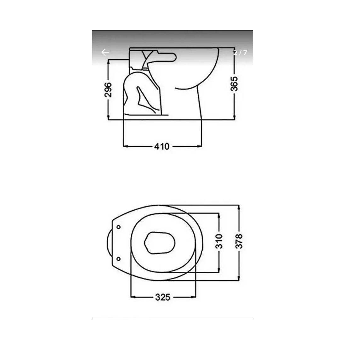 Juego De Baño Inodoro Ferrum Andina + Mochila Loza A Codo - Imagen 2
