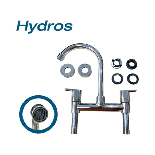 Grifería Cocina Hydros Viva Nova 104211 Mesada C/plateado - Imagen 2