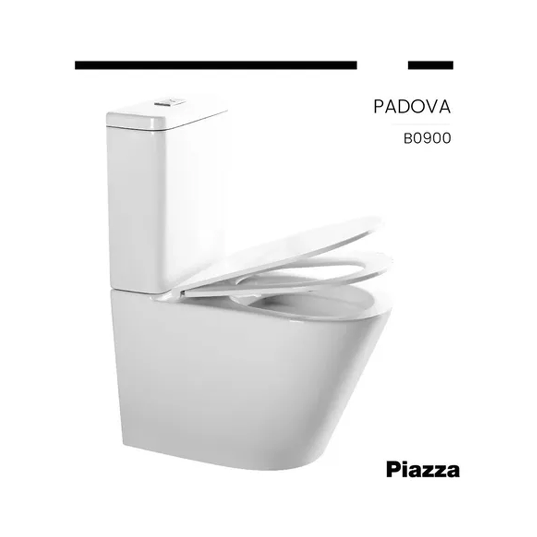 Set Inodoro Largo + Tapa Cierre Suave Piazza Padova Marin A - Imagen 2
