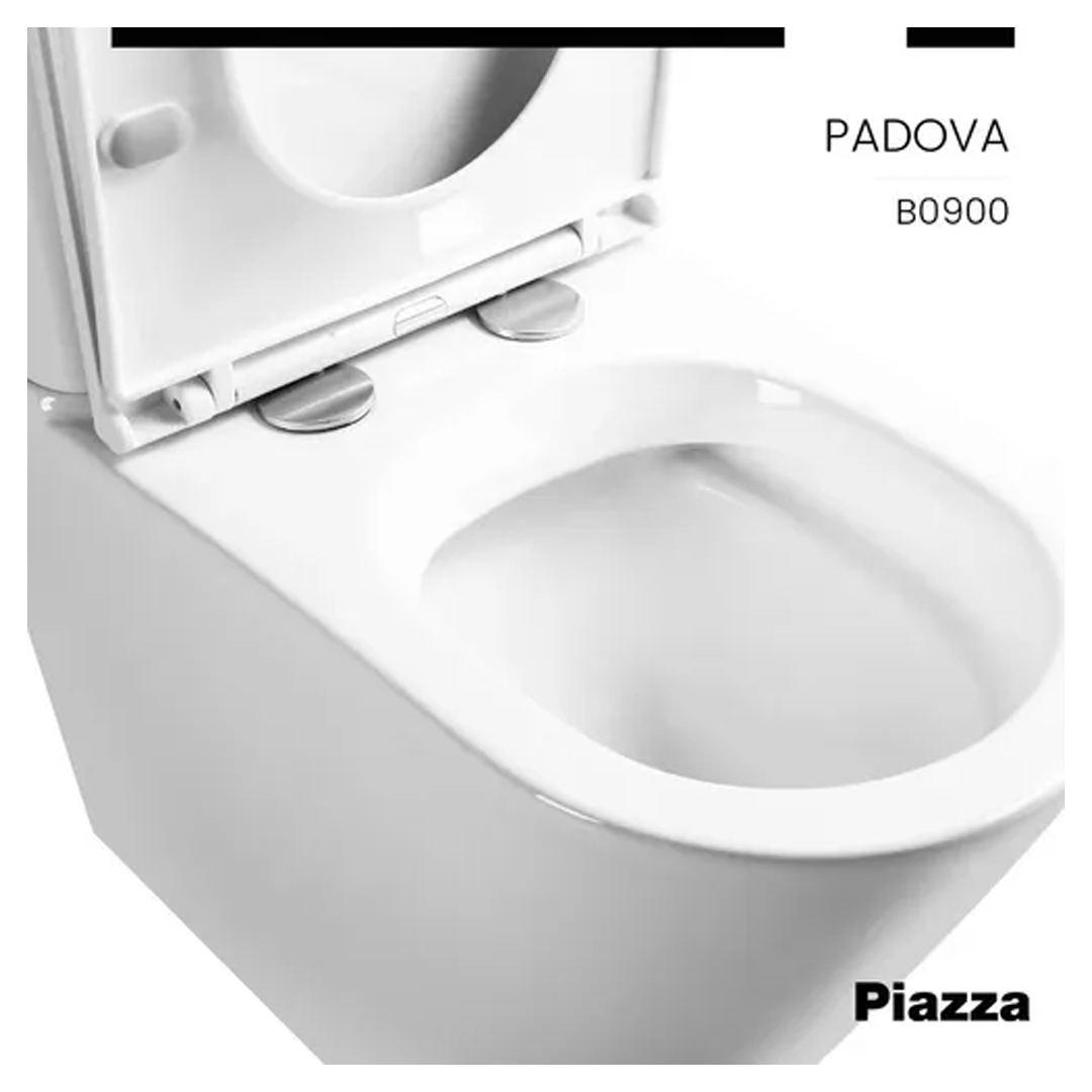 Set Inodoro Largo + Tapa Cierre Suave Piazza Padova Marin A - Imagen 4