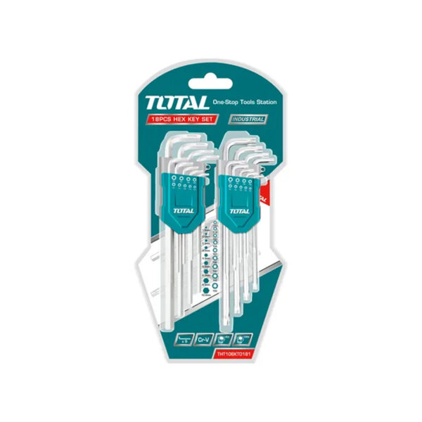 Set de juego de llaves hexagonales Total Tools THT106KT0181 18 unidades