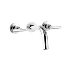 Lavatorio de Pared Peirano Adra 62-162 Cierre Cerámico Acabado Cromado Color Cromo Gris Grifería de Mano Canilla Baño