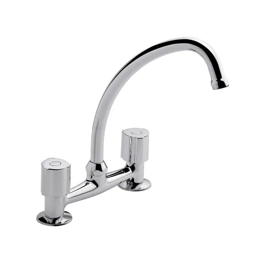 Grifo de cocina doble comando FV C7 Radal 0413/C7 cromo acabado cromado