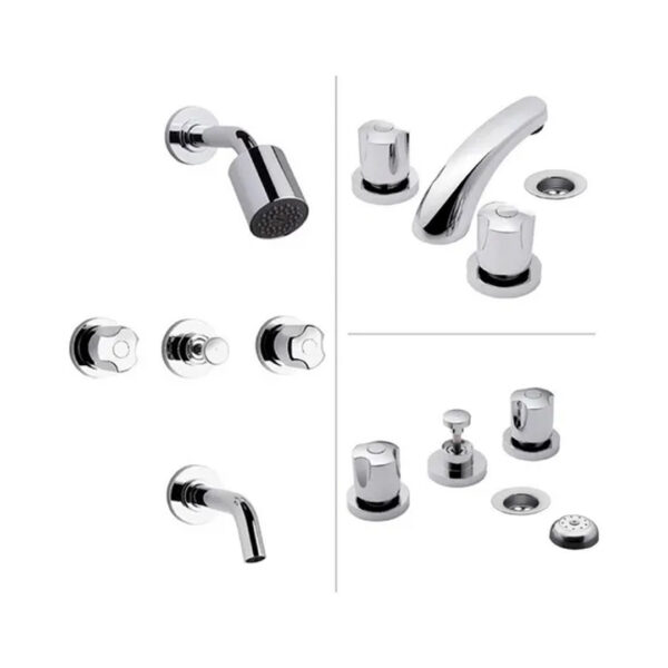 Griferia De Baño Completa Fv Pampa Ducha Bidet Lavatorio