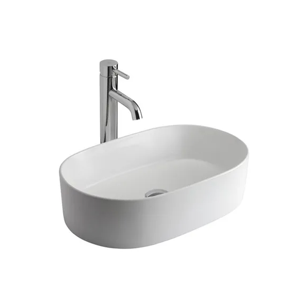 Bacha Ferrum Milos Lk385 slim oval 56x37 loza color blanco