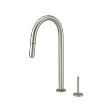 Grifería Monocomando De Cocina Peirano 20-201ni Beat Joystick Color Niquel Pulido Extensible Mezcladora