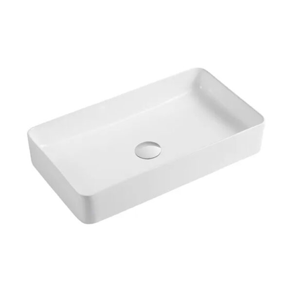 Bacha De Apoyo Moderna Baño Slim Loza Rectangular Grande