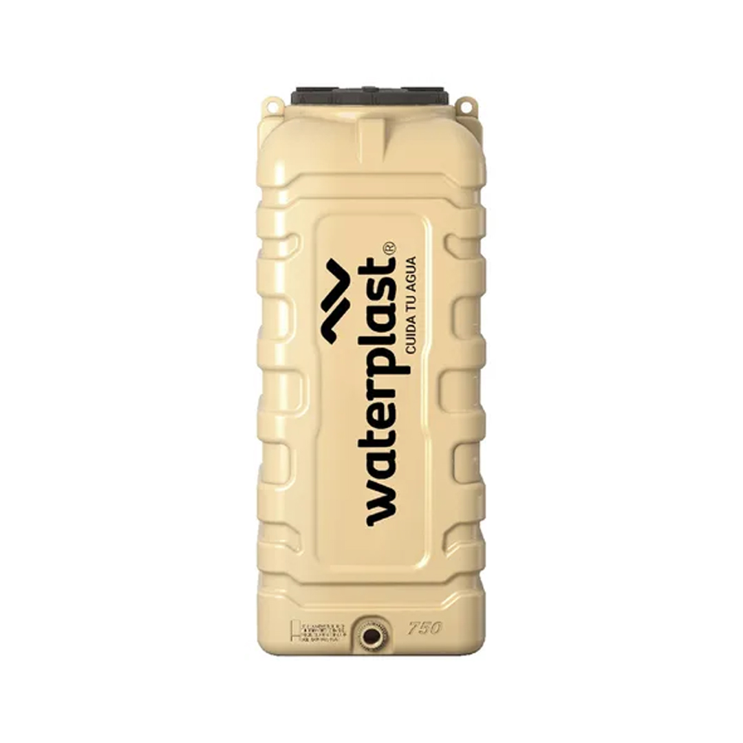 Tanque de Agua Ultradelgado Slim Proo Waterplast Vertical Tricapa 750 Litros Color Beige